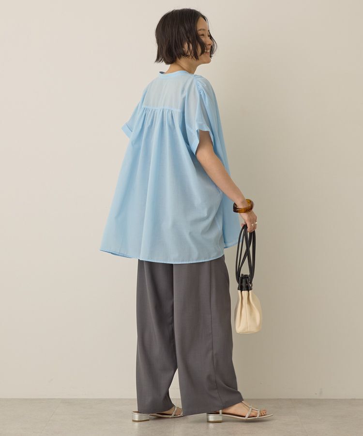 AMERICAN HOLIC「イージーケア 接触冷感フレンチスリーブギャザーシャツ」|シャツ・ブラウス|