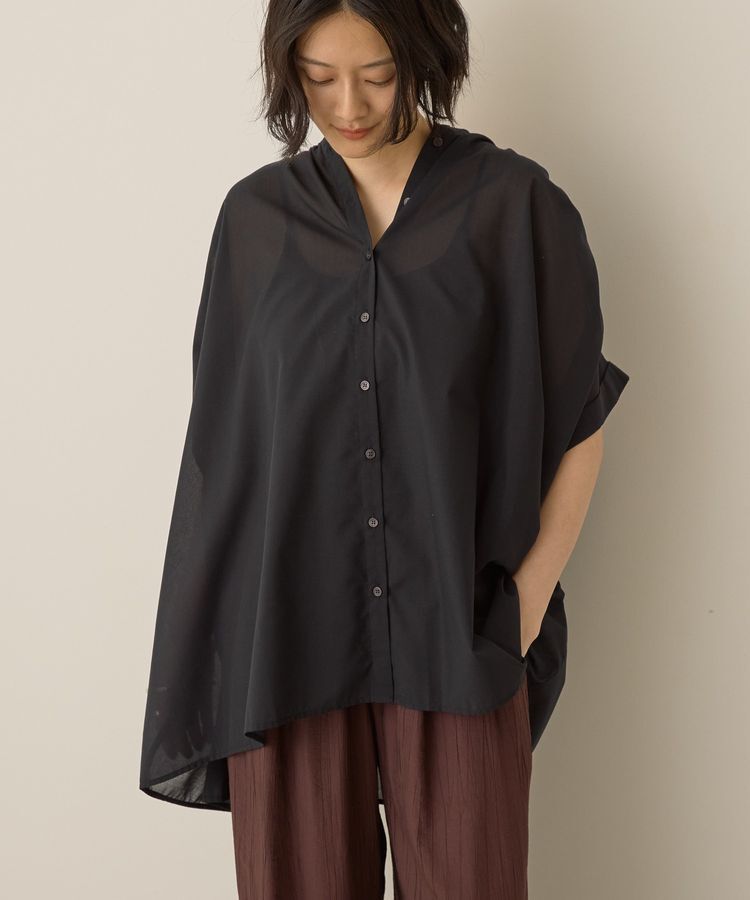 AMERICAN HOLIC「イージーケア 接触冷感フレンチスリーブギャザーシャツ」|シャツ・ブラウス|