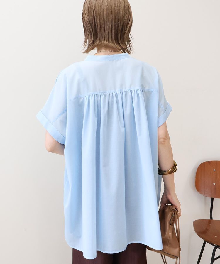 AMERICAN HOLIC「イージーケア 接触冷感フレンチスリーブギャザーシャツ」|シャツ・ブラウス|