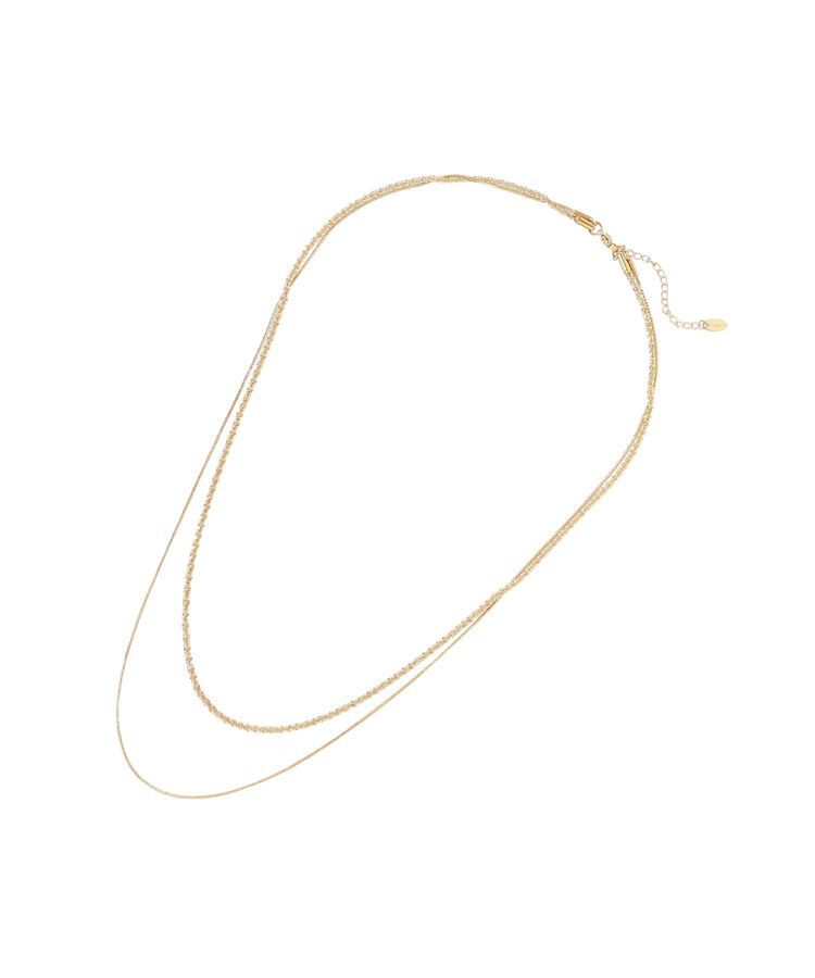 AMERICAN HOLIC「【ステンレス】モールライクチェーン2連ネックレス」|ネックレス|