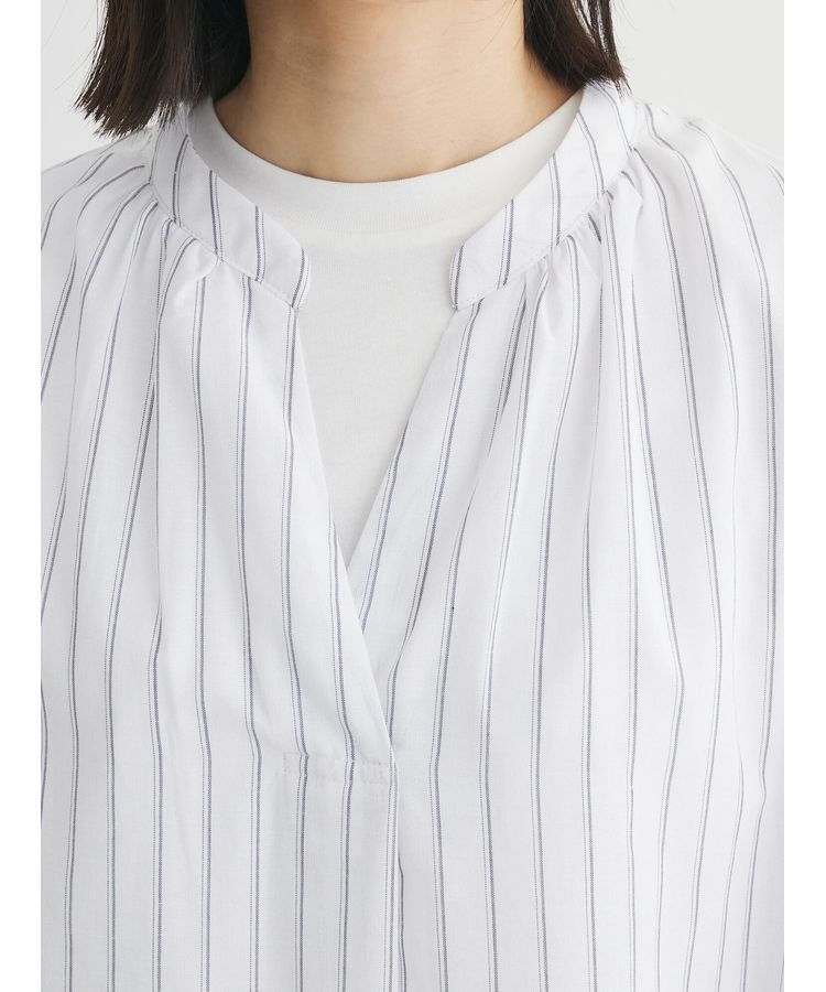 Green Parks「綿麻混スキッパーミニワンピース」|ワンピース|