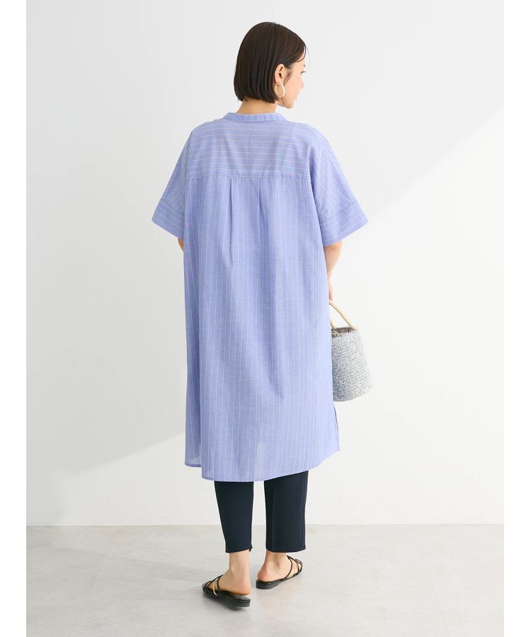 Green Parks「綿麻混スキッパーミニワンピース」|ワンピース|