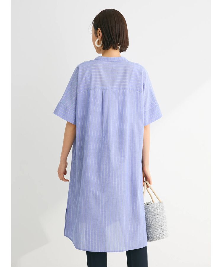 Green Parks「綿麻混スキッパーミニワンピース」|ワンピース|