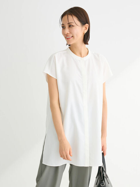 Green Parks「接触冷感　比翼ボタンチュニック」|チュニック|