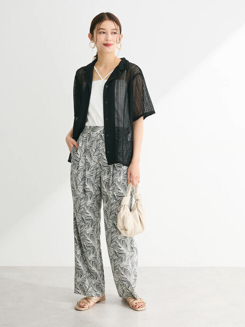 Green Parks「レース開襟ブラウス」|シャツ・ブラウス|