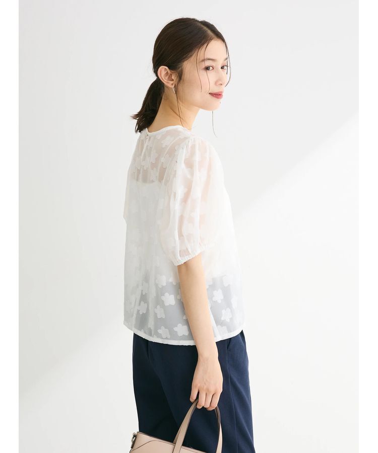 Green Parks「・ELENCARE　DUE　フラワージャカードブラウス」|シャツ・ブラウス|