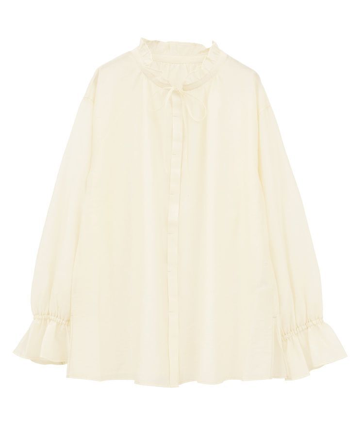 Green Parks「フリルカラーリボンブラウス」|シャツ・ブラウス|