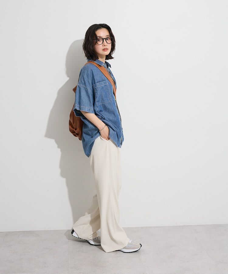 Green Parks「半袖シアーデニムシャツ」|シャツ・ブラウス|