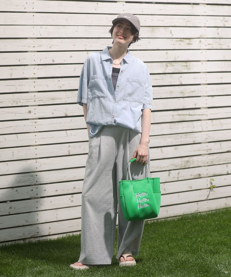 Green Parks「半袖シアーデニムシャツ」|シャツ・ブラウス|