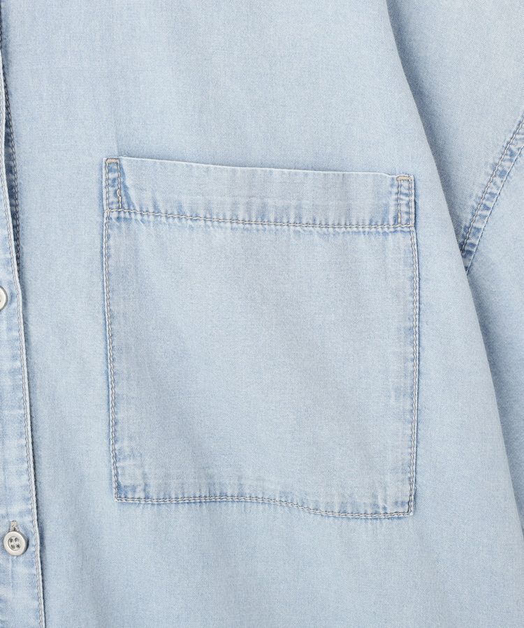 Green Parks「半袖シアーデニムシャツ」|シャツ・ブラウス|