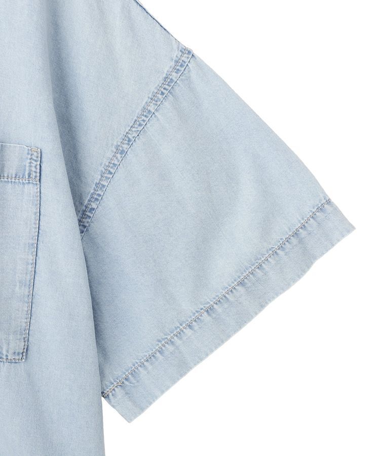 Green Parks「半袖シアーデニムシャツ」|シャツ・ブラウス|