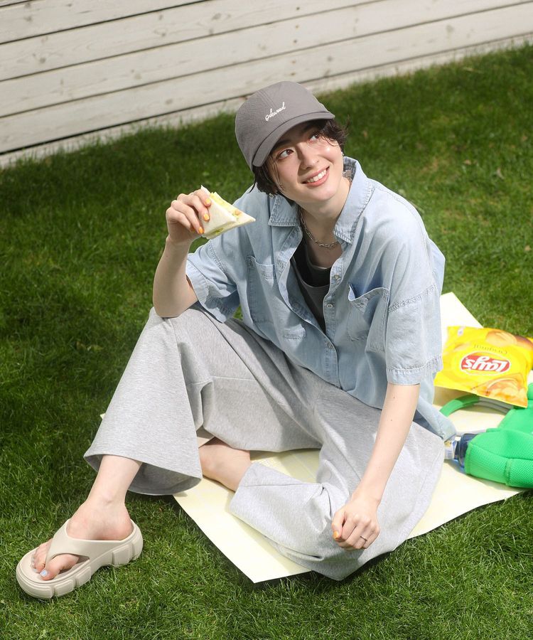 Green Parks「半袖シアーデニムシャツ」|シャツ・ブラウス|