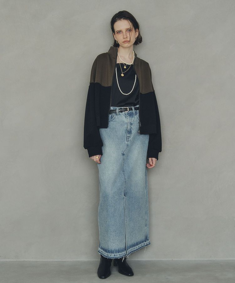 Editt by YECCA VECCA「ロングデニムスカート」|タイト|