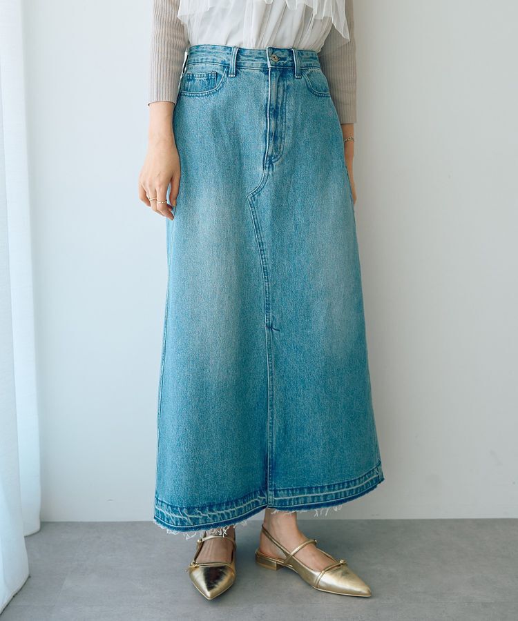 Editt by YECCA VECCA「ロングデニムスカート」|タイト|