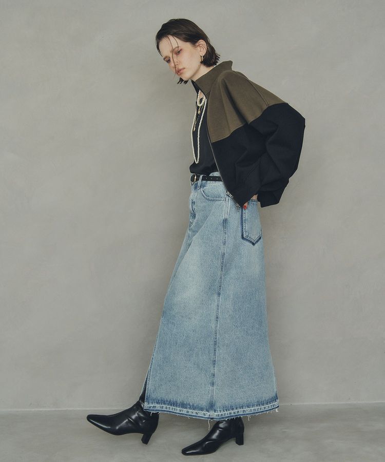 Editt by YECCA VECCA「ロングデニムスカート」|タイト|