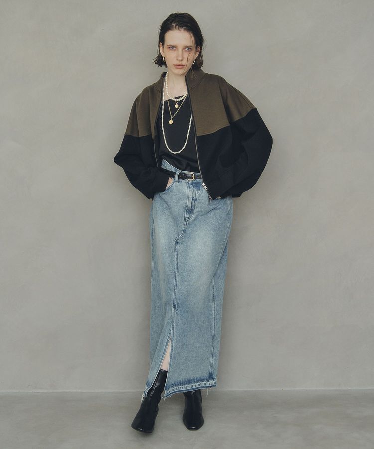 Editt by YECCA VECCA「ロングデニムスカート」|タイト|