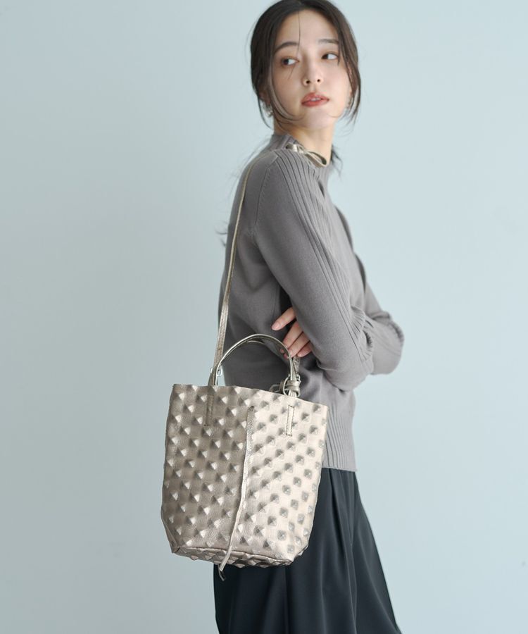 YECCA VECCA「【MILLELA FIRENZE】エンボスメタリックトート」|トートバッグ|