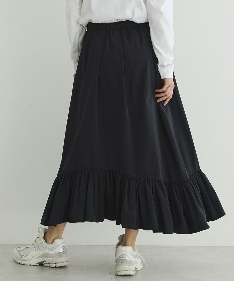 GARAGE OF GOOD CLOTHING「【日本製】ムジブロード裾フリルスカート」|フレア|