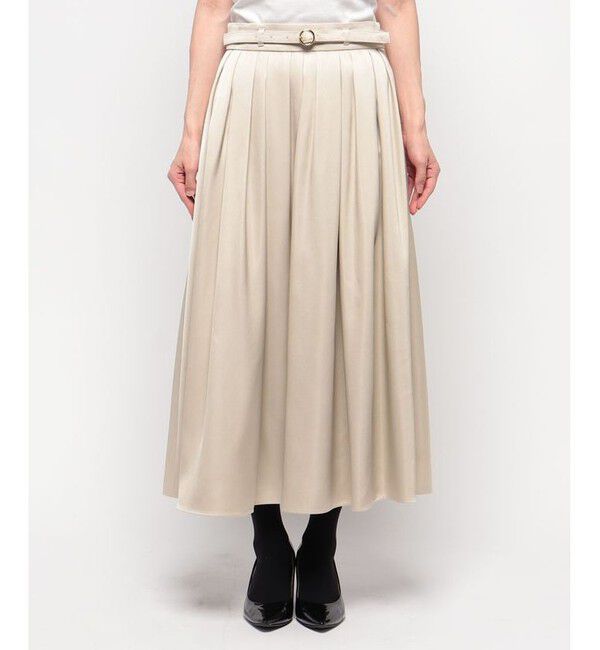LOULOU WILLOUGHBY「【LOULOU WILLOUGHBY】ブライトツイルタックスカート」|スカート|