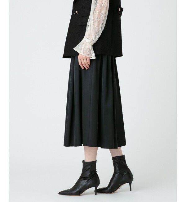 LOULOU WILLOUGHBY「【LOULOU WILLOUGHBY】ブライトツイルタックスカート」|スカート|