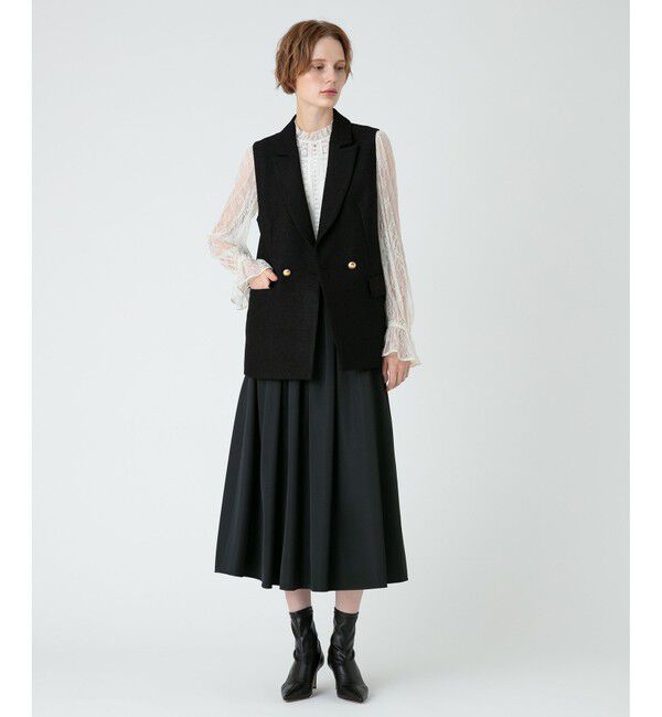 LOULOU WILLOUGHBY「【LOULOU WILLOUGHBY】ブライトツイルタックスカート」|スカート|