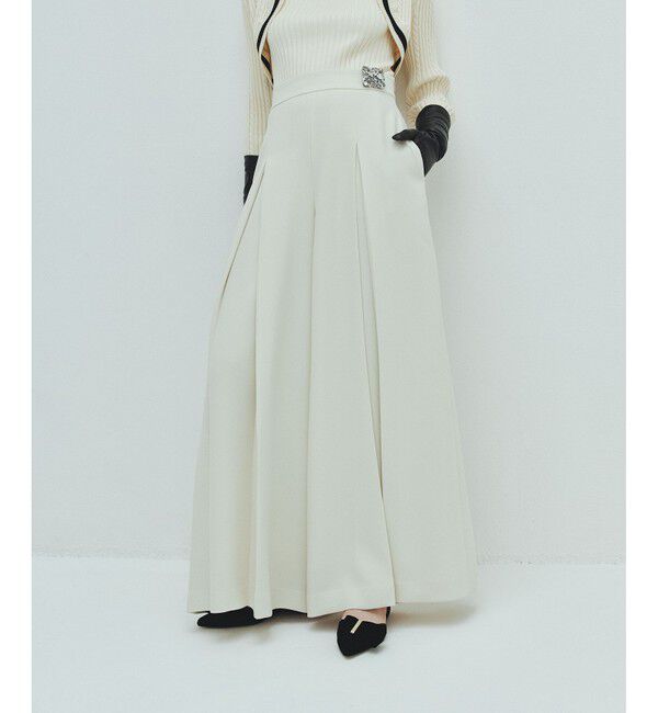 LOULOU WILLOUGHBY「【LOULOU WILLOUGHBY】ジョーゼットタックワイドパンツ」|その他|