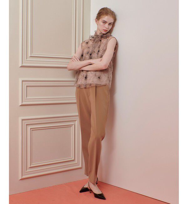 LOULOU WILLOUGHBY「【LOULOU WILLOUGHBY】オーガンジーフラワー刺繍ブラウス」|シャツ・ブラウス|