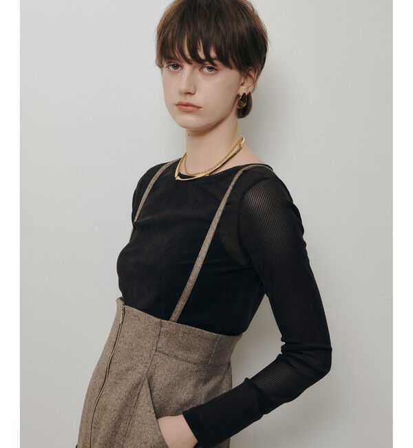 allureville「シアーストライプロンT」|Tシャツ・カットソー|