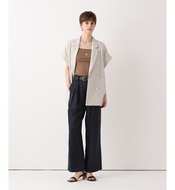 allureville「リオペルリネンストライプパンツ」|チノ|