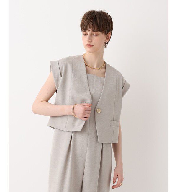 allureville「フレンチスリーブショートジレ」|ベスト・ジレ|