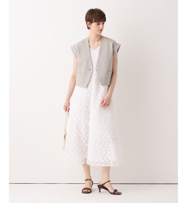 allureville「フレンチスリーブショートジレ」|ベスト・ジレ|