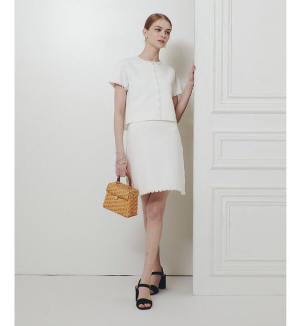 LOULOU WILLOUGHBY「【LOULOU WILLOUGHBY】クロッシェフラワーミニスカート」|スカート|