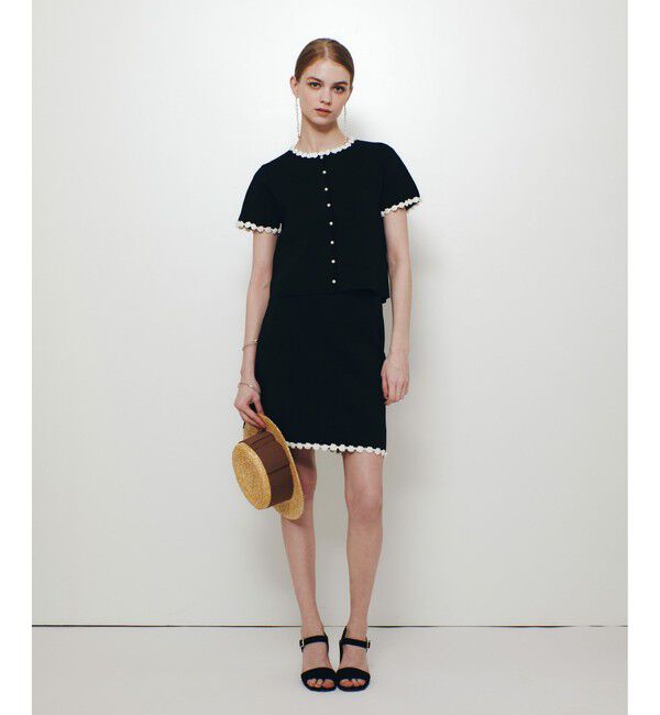 LOULOU WILLOUGHBY「【LOULOU WILLOUGHBY】クロッシェフラワーミニスカート」|スカート|