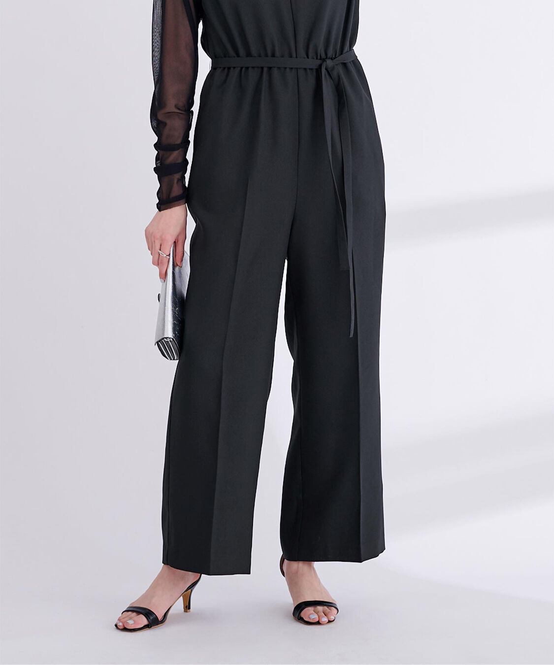 ur's「リネンライクヘンリーネックオールインワン」|オールインワン|