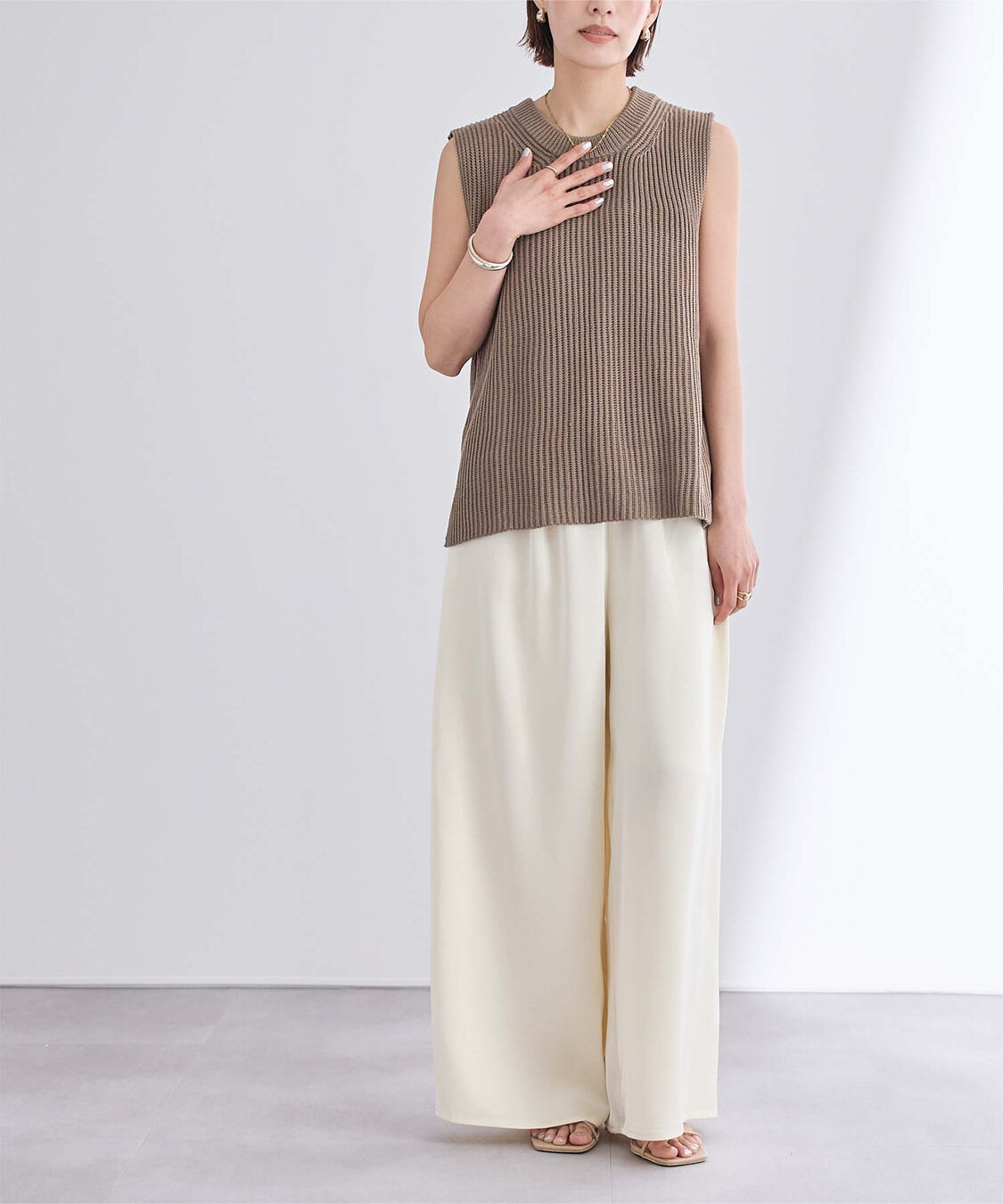 ur's「ローゲージニットベスト」|ニット・セーター|