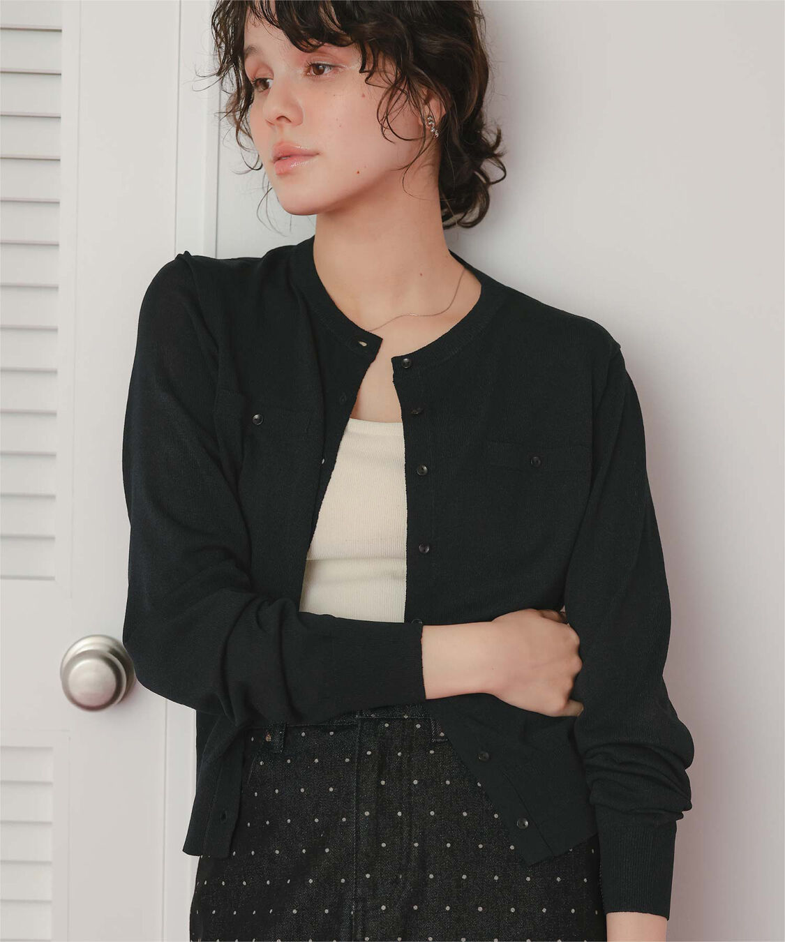 titivate「UVケアコンパクトニットカーディガン」|ニット・セーター|