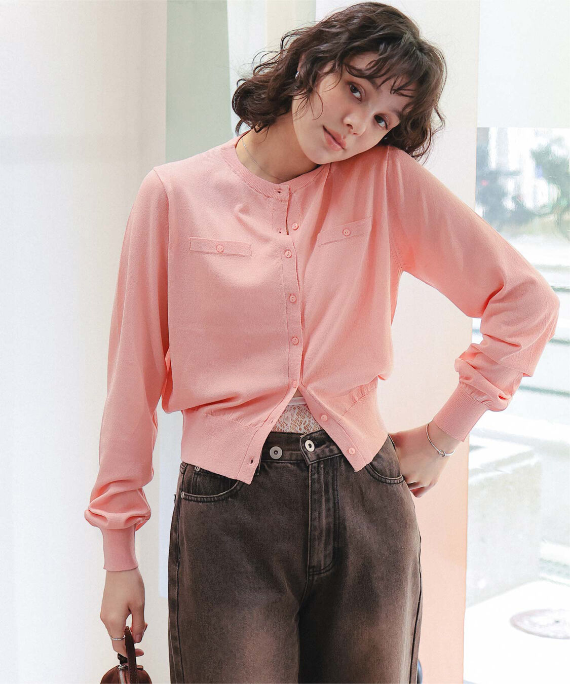 titivate「UVケアコンパクトニットカーディガン」|ニット・セーター|