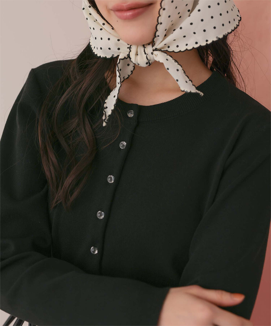 titivate「クリア釦UVケアニットカーディガン」|カーディガン|