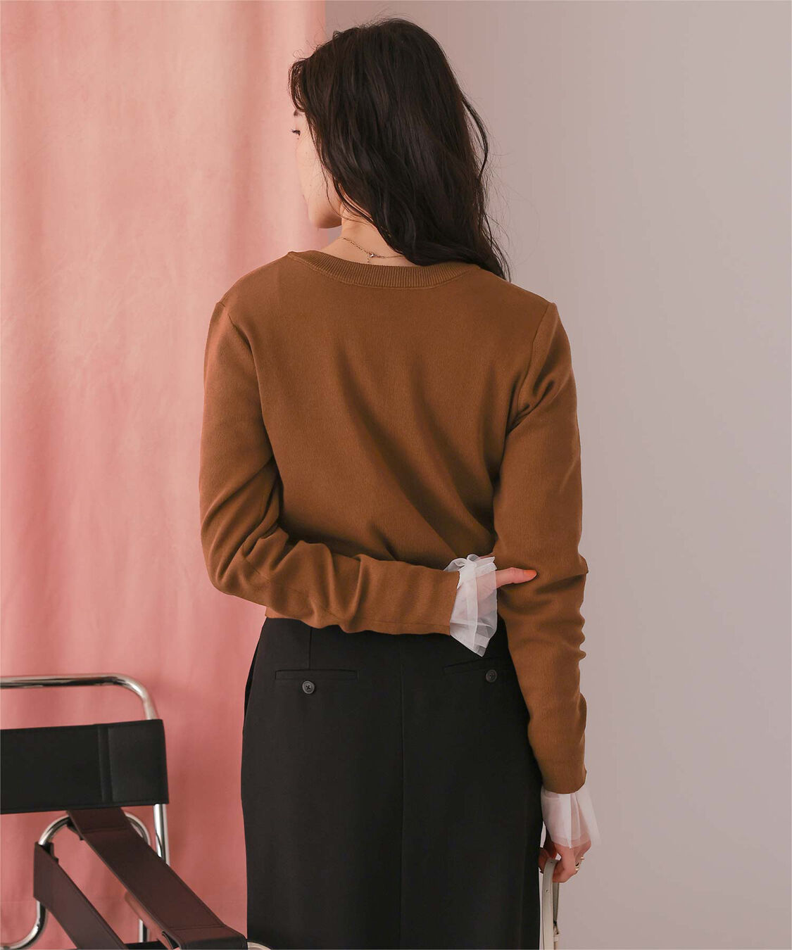 titivate「クリア釦UVケアニットカーディガン」|カーディガン|