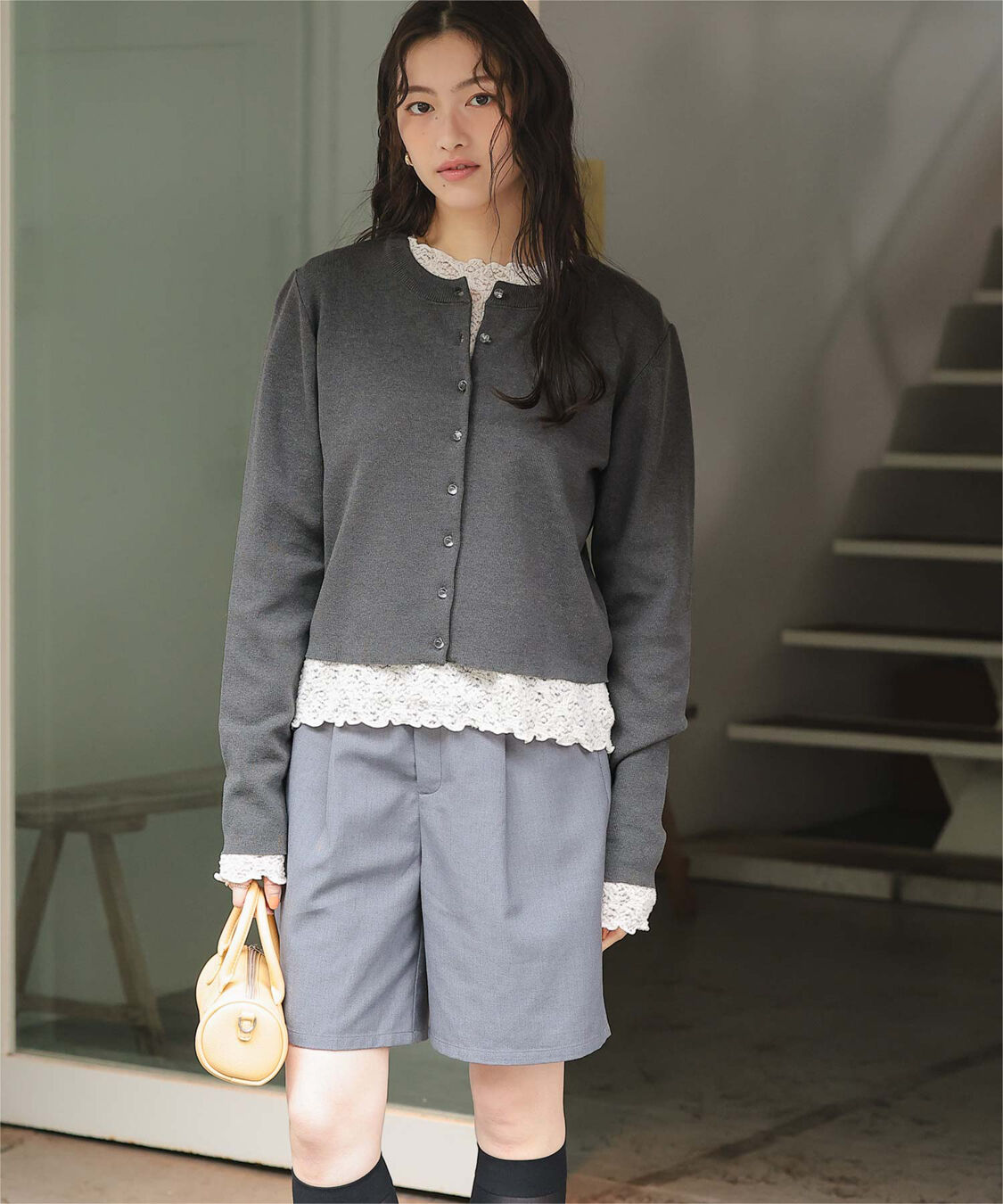 titivate「クリア釦UVケアニットカーディガン」|カーディガン|