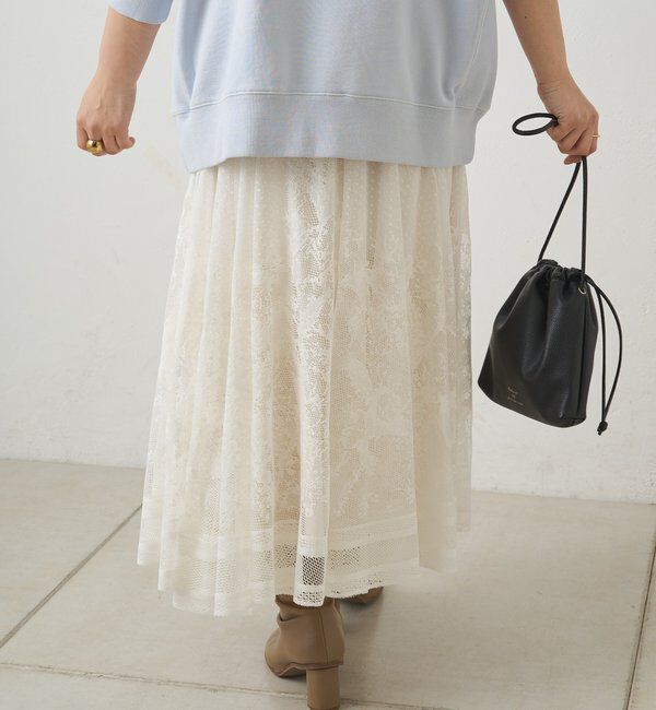  「【手洗い可能】成形レース スカート」|スカート|
