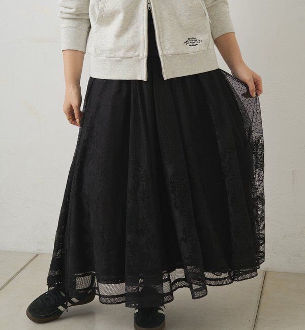  「【手洗い可能】成形レース スカート」|スカート|