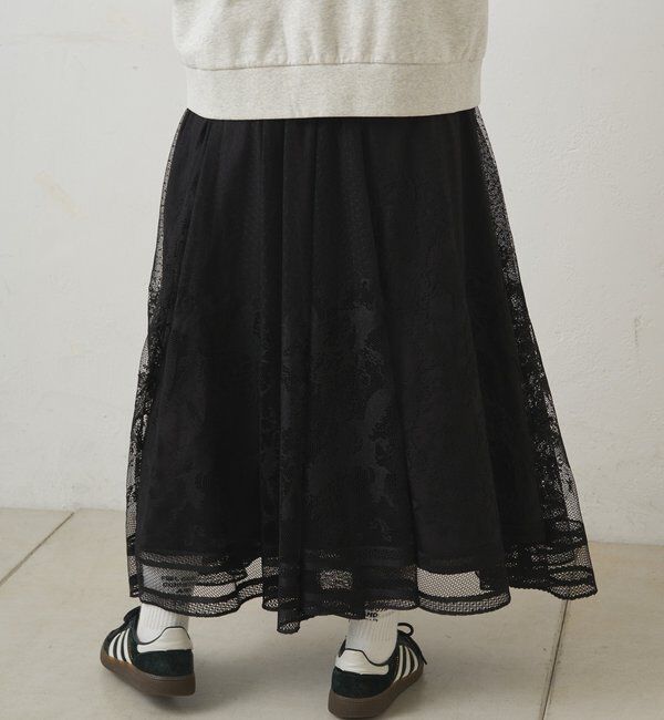  「【手洗い可能】成形レース スカート」|スカート|