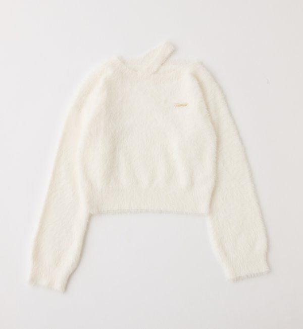  「プレート付きフェザーニット」|ニット・セーター|