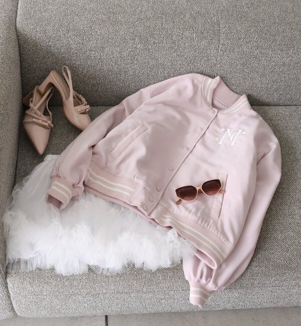  「チュールティアードミ二スカート」|スカート|