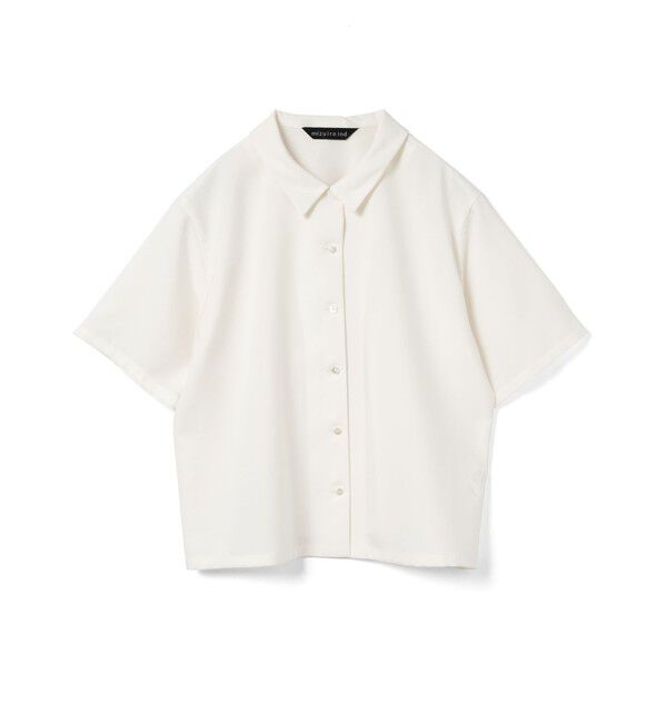 mizuiro ind「mizuiro ind ハーフスリーブシャツ」|シャツ・ブラウス|オフホワイト