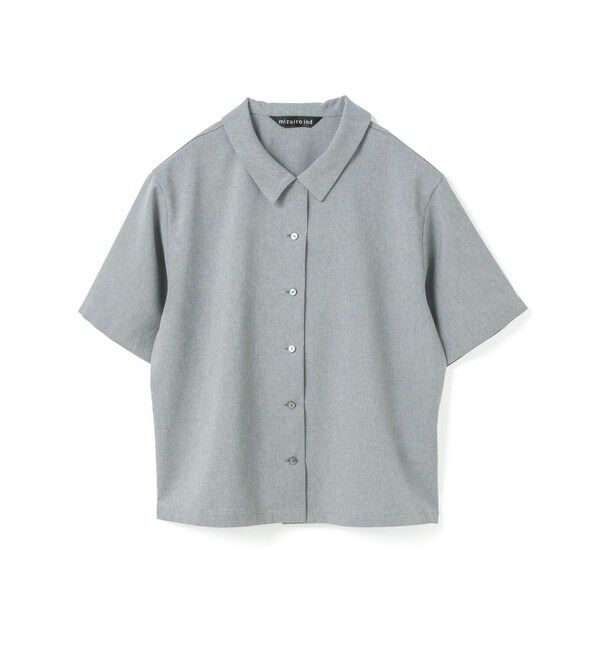 mizuiro ind「mizuiro ind ハーフスリーブシャツ」|シャツ・ブラウス|ライトグレー