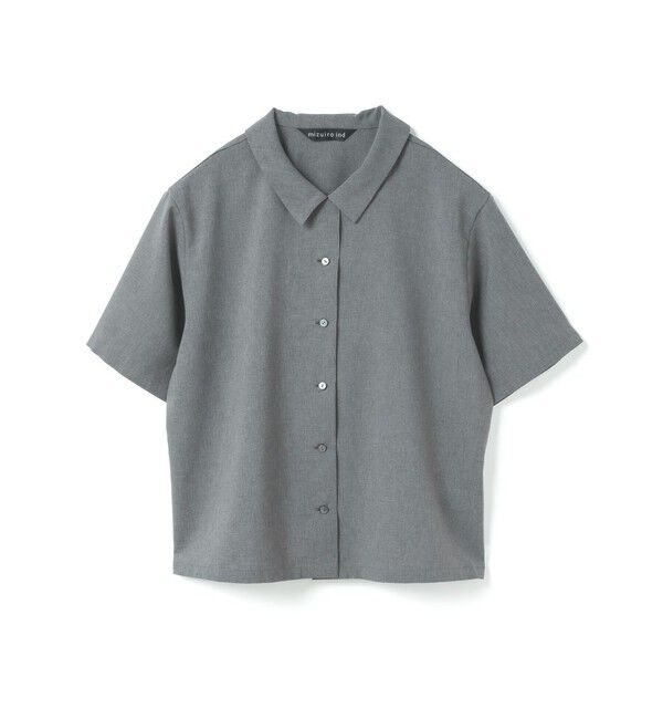 mizuiro ind「mizuiro ind ハーフスリーブシャツ」|シャツ・ブラウス|グレー