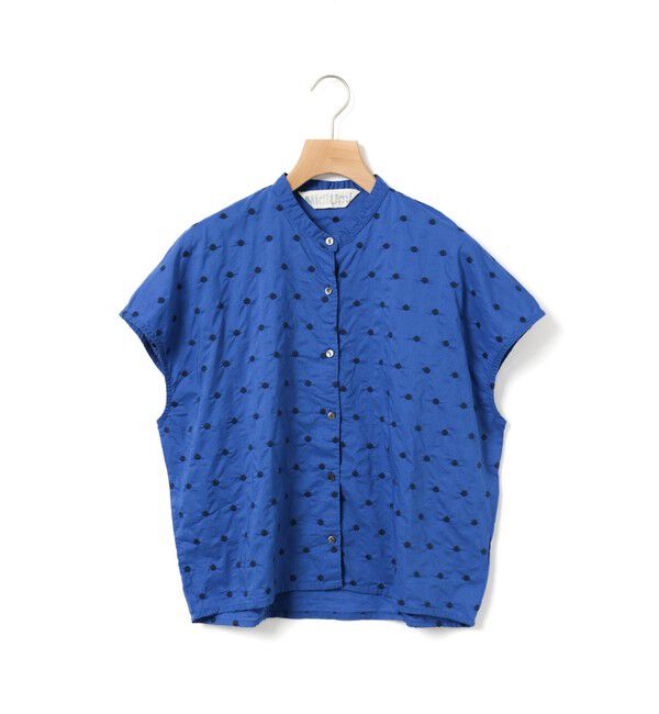 MidiUmi「MidiUmi ドット柄シャツノースリーブ」|シャツ・ブラウス|