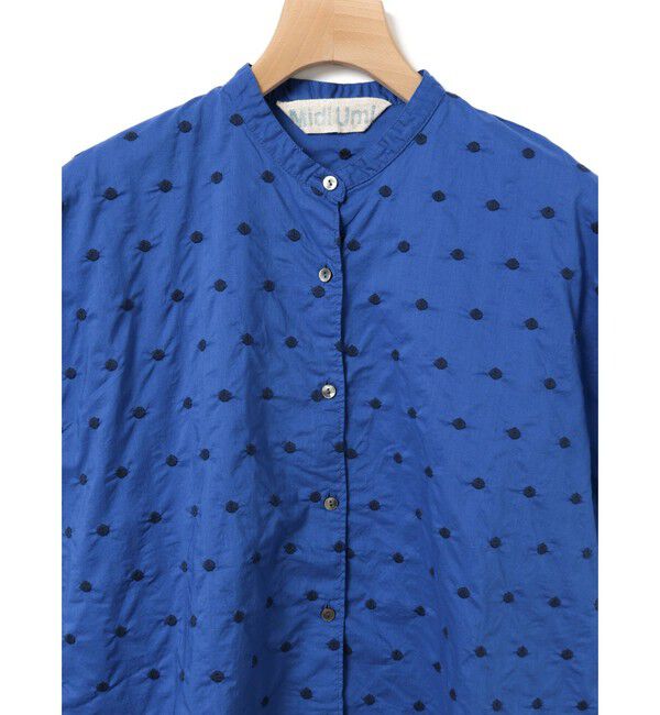MidiUmi「MidiUmi ドット柄シャツノースリーブ」|シャツ・ブラウス|